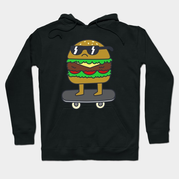 Burger Skater Hoodie by rudypagnel